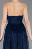 Long Navy Blue Dantelle Prom Gown ABU6160
