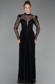 Long Black Dantelle Prom Gown ABU6160