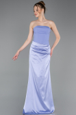 Long Lilac Satin Prom Gown ABU6096