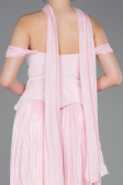 Midi Powder Color Chiffon Cocktail Dress ABK2619