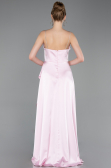 Long Powder Color Satin Prom Gown ABU6130