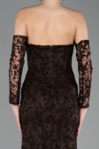 Long Brown Laced Evening Dress ABU6159