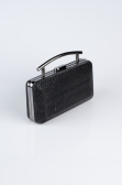 Black Patterned Evening Bag SH861