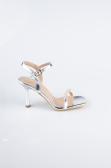 Silver Leather Evening Shoe AB2117