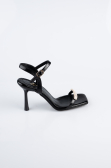 Black Leather Evening Shoe AB2117