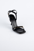 Black Leather Evening Shoe ABD2116