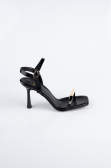 Black Leather Evening Shoe ABD2116