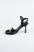 Black Leather Evening Shoe ABD2116