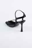 Black Leather Evening Shoe ABD2116