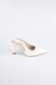 White Leather Evening Shoe AB2119