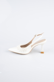 White Leather Evening Shoe AB2119