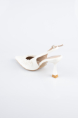 White Leather Evening Shoe AB2119