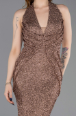 Long Copper Beaded Mermaid Prom Dress ABU6165