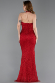 Long Red Beaded Mermaid Prom Dress ABU6165
