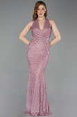 Long Powder Color Beaded Mermaid Prom Dress ABU6165