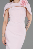 Midi Powder Color Party Dress ABK2628