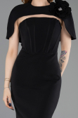 Midi Black Party Dress ABK2628