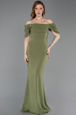 Long Olive Drab Evening Dress ABU6167