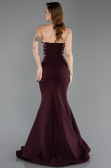 Long Cherry Colored Mermaid Evening Gown ABU6168
