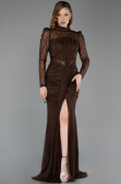 Long Brown Dantelle Evening Gown ABU6169