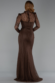Long Brown Dantelle Evening Gown ABU6169