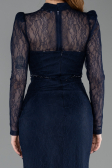 Long Navy Blue Dantelle Evening Gown ABU6169