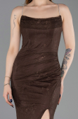 Long Brown Dantelle Prom Gown ABU6172