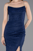 Long Navy Blue Dantelle Prom Gown ABU6172