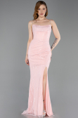 Long Powder Color Dantelle Prom Gown ABU6172