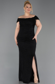 Long Black Plus Size Evening Gown ABU5714
