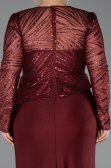 Long Burgundy Plus Size Evening Dress ABU6183