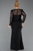 Long Black Plus Size Evening Dress ABU6183