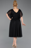 Midi Black Plus Size Cocktail Dress ABK2622