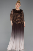 Brown Long Chiffon Plus Size Evening Gown ABU4633