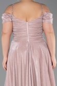 Powder Color Long Oversized Evening Dress ABU5716