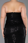 Long Black Beaded Plus Size Evening Dress ABU5989