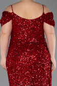 Red Long Plus Size Evening Gown ABU5232