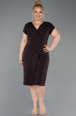 Midi Brown Plus Size Cocktail Dress ABK2614
