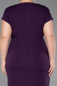 Midi Dark Purple Plus Size Cocktail Dress ABK2614