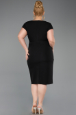 Midi Black Plus Size Cocktail Dress ABK2614