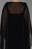Black Long Chiffon Plus Size Evening Dress ABU6071