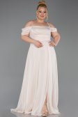 Long Beige Formal Plus Size Dress ABU6185