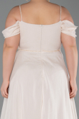 Long Beige Formal Plus Size Dress ABU6185