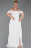 Long White Formal Plus Size Dress ABU6185