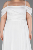 Long White Formal Plus Size Dress ABU6185