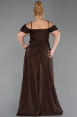 Long Brown Formal Plus Size Dress ABU6185