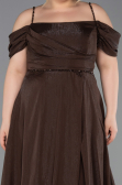 Long Brown Formal Plus Size Dress ABU6185