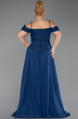 Long Navy Blue Formal Plus Size Dress ABU6185