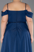 Long Navy Blue Formal Plus Size Dress ABU6185