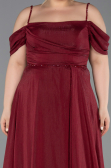 Long Burgundy Formal Plus Size Dress ABU6185